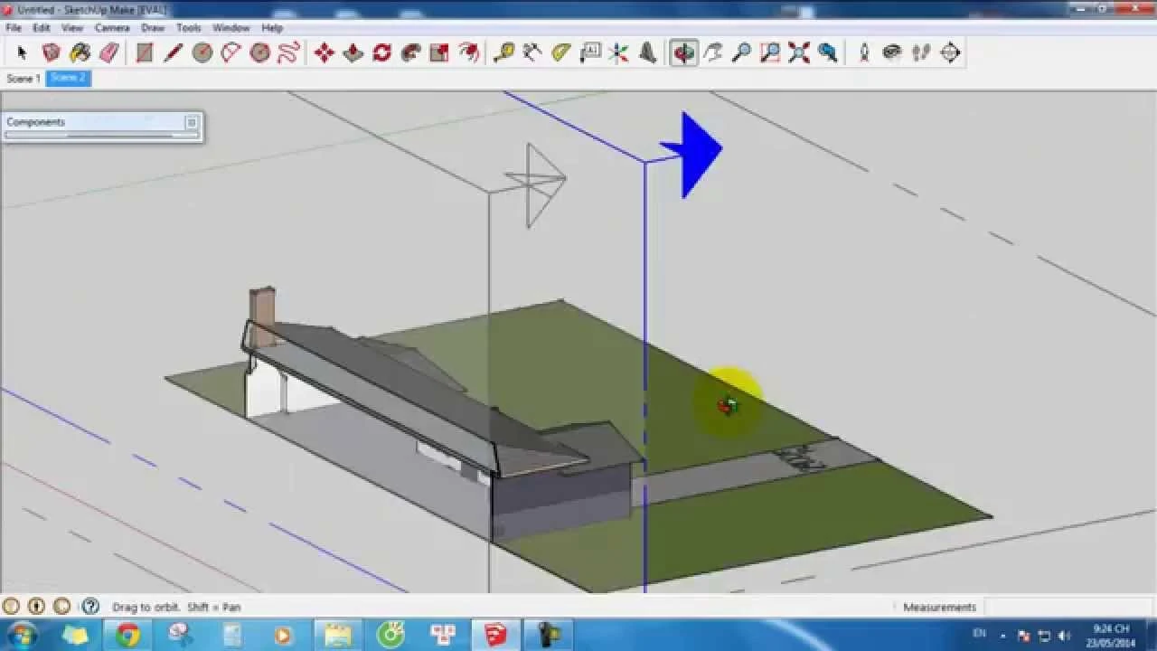 Tính năng cắt mặt trong của sketchup