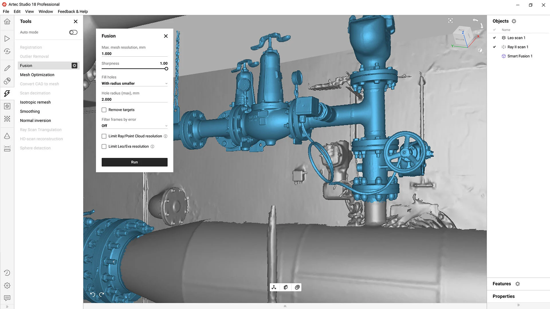 Artec Studio phần mềm xử lý file từ máy Scan 3D